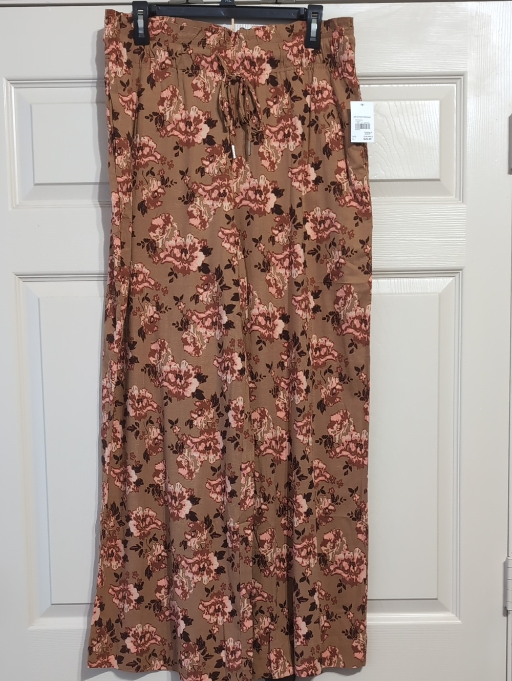 Womens Floral Wide Leg Pants